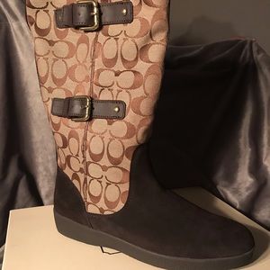 Coach Tinah 12CM Signature C Suede Boots